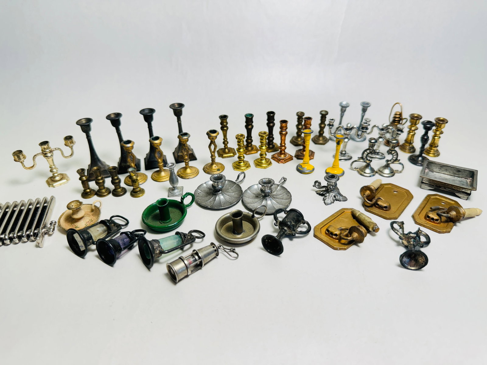 Vintage Dollhouse Miniature Candlesticks Candelabras (1 of 8)