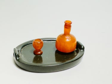 Vintage Dollhouse Miniature Catalin Bakelite Bar Set