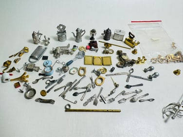 Vintage Dollhouse Miniature Kitchen Goods & More