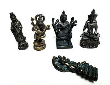 Vintage Dollhouse Miniature Eastern Religious Statues