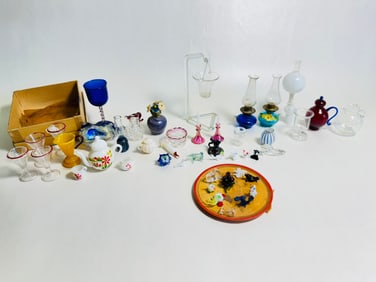 Vintage Dollhouse Miniature Mixed Glass Lot