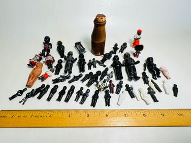 Vintage Dollhouse Miniature Mixed Bisque Porcelain Doll Lot Black Americana