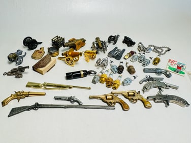 Vintage Dollhouse Miniature Mixed Lot of Weapons Guns Cannons
