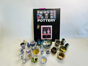 Vintage Dollhouse Miniature Lot of Rye Artist Ceramic Pottery