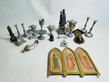 Vintage Dollhouse Miniature Lot of Religious Articles
