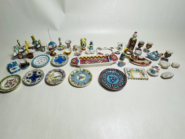Vintage Dollhouse Miniature Hand Painted Ceramic Limoges