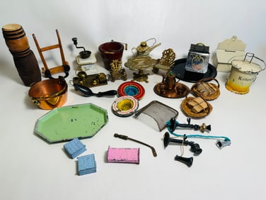 Vintage Dollhouse Miniature Household Accessory Goods Lot