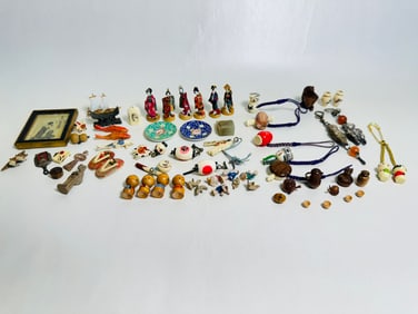 Vintage Dollhouse Miniature Asian Collectibles Lot