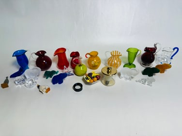 Vintage Dollhouse Handmade Glass Miniatures Lot