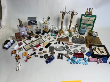 Vintage Dollhouse Lot of Miniature Accessories Parts & Pieces