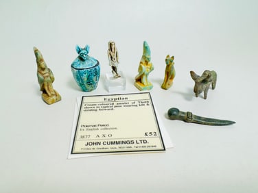 Vintage Lot of Handmade Ancient Egyptian Miniatures