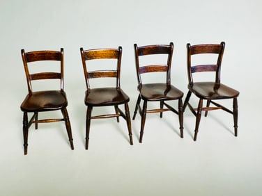 Vintage Booth Signed Handmade Dollhouse Furniture Chairs