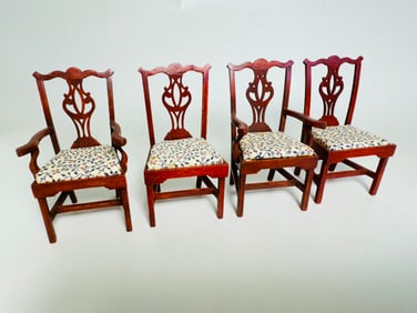 Vintage Handmade Dollhouse Furniture Chairs