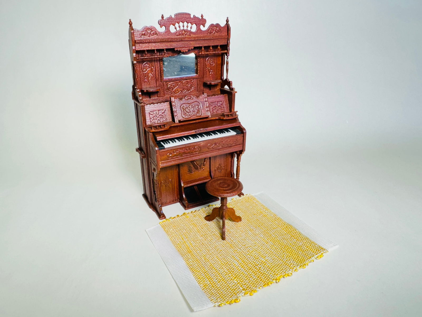 Vintage Handmade Dollhouse Furniture Piano (1 of 10)