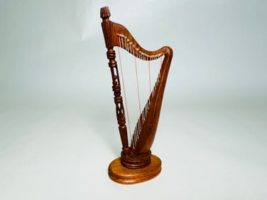 Vintage Handmade Dollhouse Furniture Musical Harp