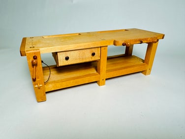 Vintage Handmade Dollhouse Furniture Tool Workbench
