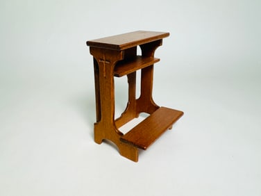 Vintage Handmade Dollhouse Furniture Church Prayer Bench Oldham Studio