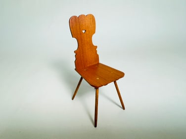 Vintage Handmade Dollhouse Furniture Signed Chair