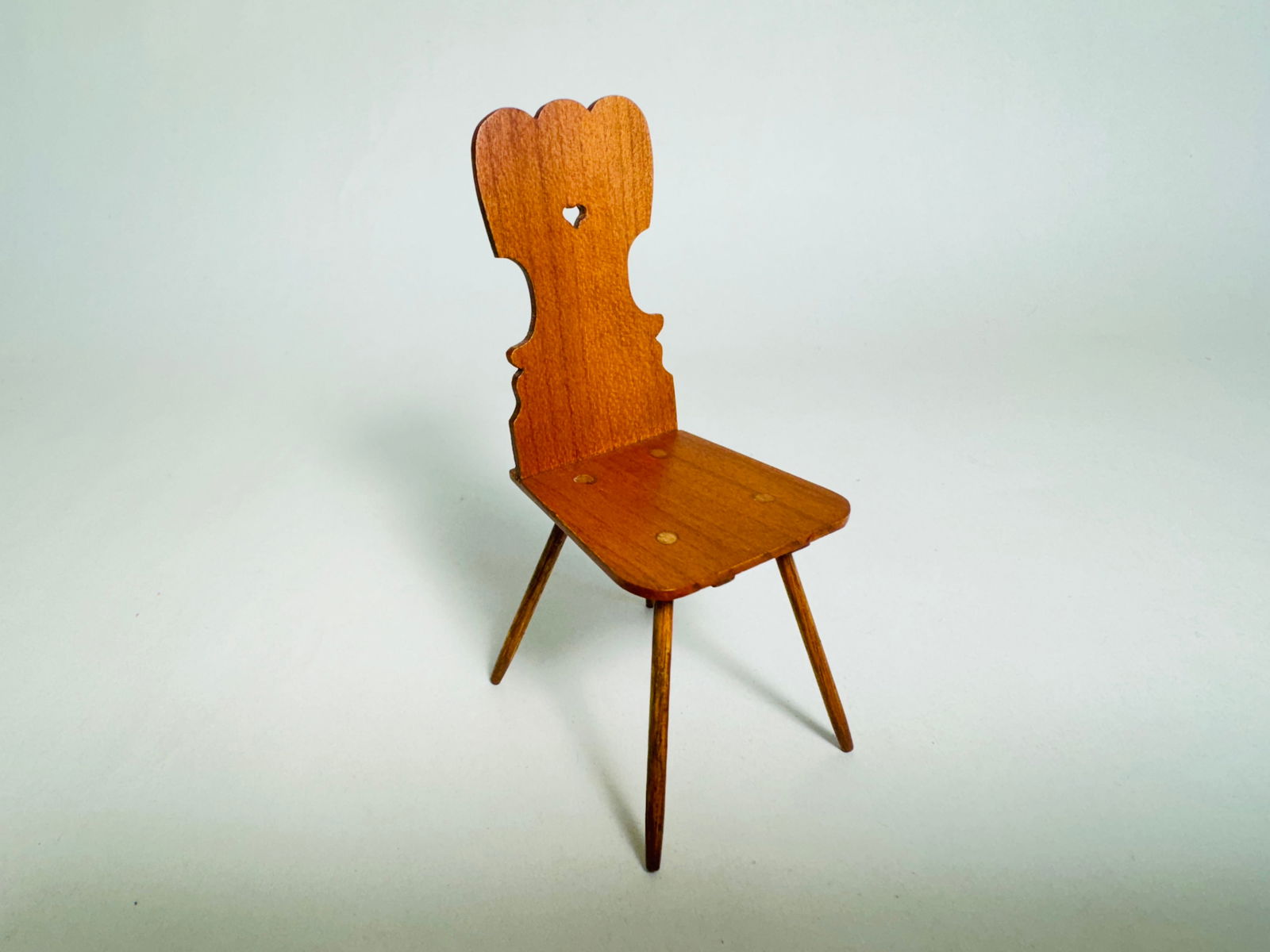 Vintage Handmade Dollhouse Furniture Signed Chair (1 of 5)