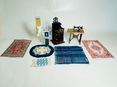 Vintage Handmade Dollhouse Furniture Miniature Lot