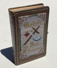 1869 German Beaded Holy Bible Old & New Testament