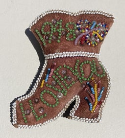 Vintage Beaded Souvenir Pin Cushion