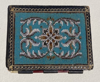 1800s Victorian Beaded Journal Notebook