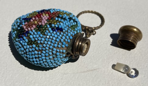 1800s Victorian Beaded Perfume Bottle