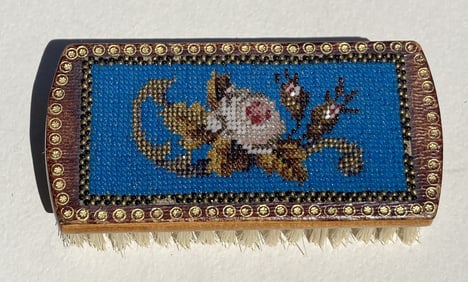 1800s Victorian Beaded Vanity Hair Brush