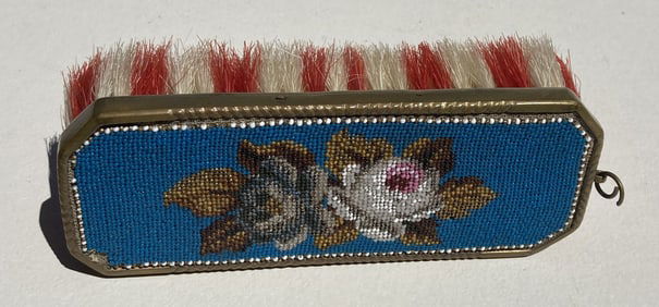 1800s Victorian Beaded Vanity Hair Brush