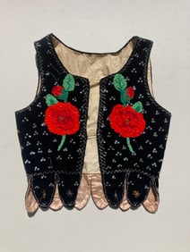 1800s Victorian Beaded Polish European Folk Dancing Vest