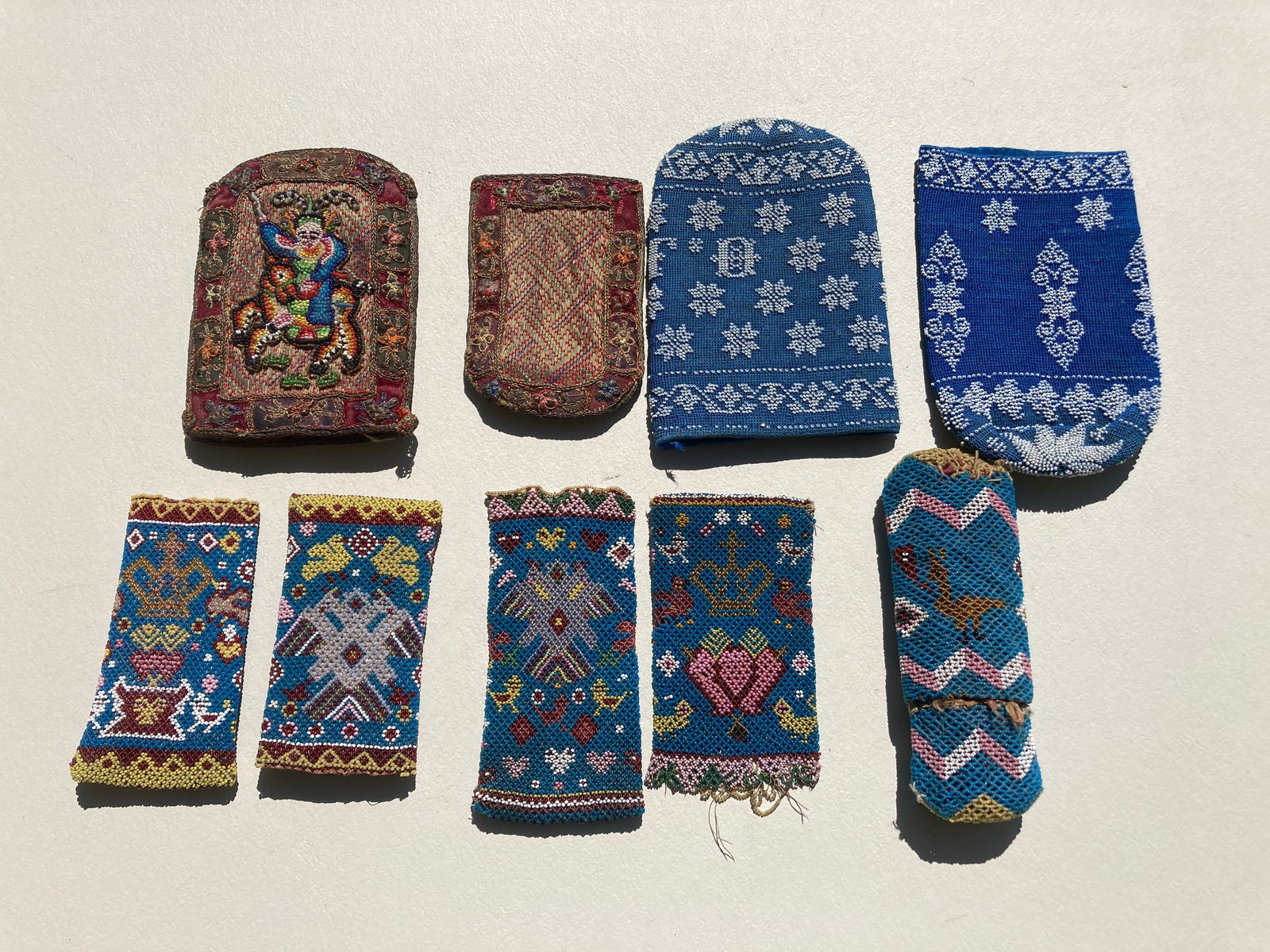 1800s Victorian Beaded European Beaded Eye Glass Spectacles Cases (1 of 7)