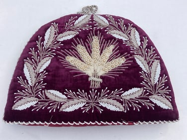 Vintage Early Beaded Tea Caddy