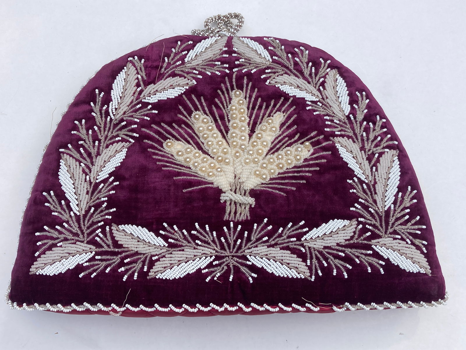 Vintage Early Beaded Tea Caddy (1 of 5)