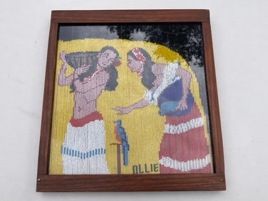 Vintage Early Beaded Panama Panamanian Beaded Art