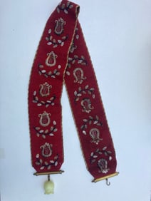 Early Beaded European Hanging Wall Tapestry