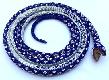 WW1 Era Turkish Turkey POW Prisoner of War Beaded Souvenir Snake