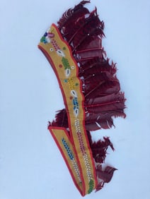 Early Native American Iroquois Tribe Beaded Headdress