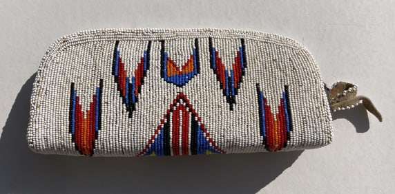 United States Native American Iroquois Beaded Beadwork Pouch