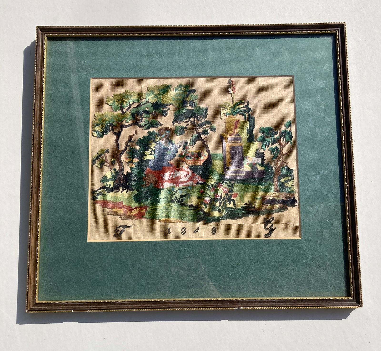 Victorian Era English Beaded Souvenir Sampler (1 of 7)