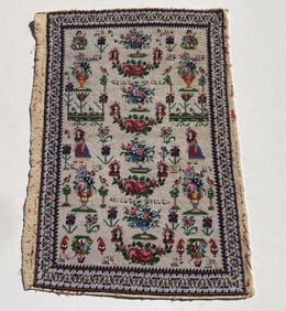 Victorian Era English Beaded Souvenir Sampler