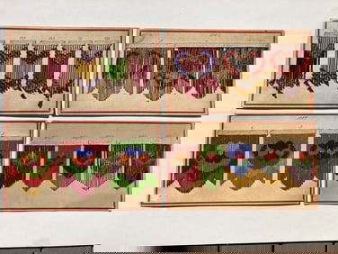 Victorian Era Italian Venetian G. Grilli Venezia Beaded Fringe Sampelrs