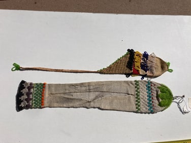 Lot of Early American Personal Effects Beaded Belt Pouches