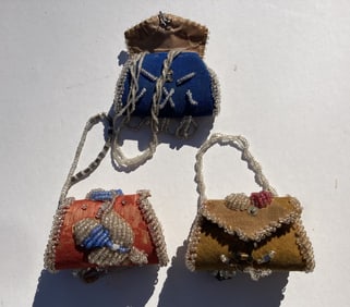 Lot of Iroquois Beaded Souvenir Miniature Purses