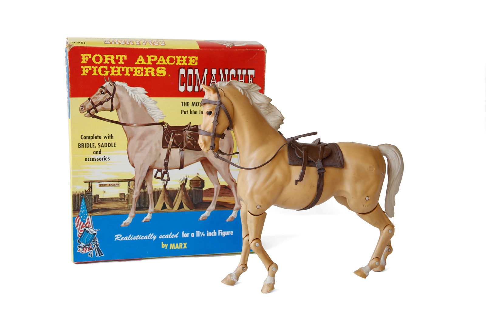 Marx Johnny West Comanche Horse Figure: Very nice action figures as shown