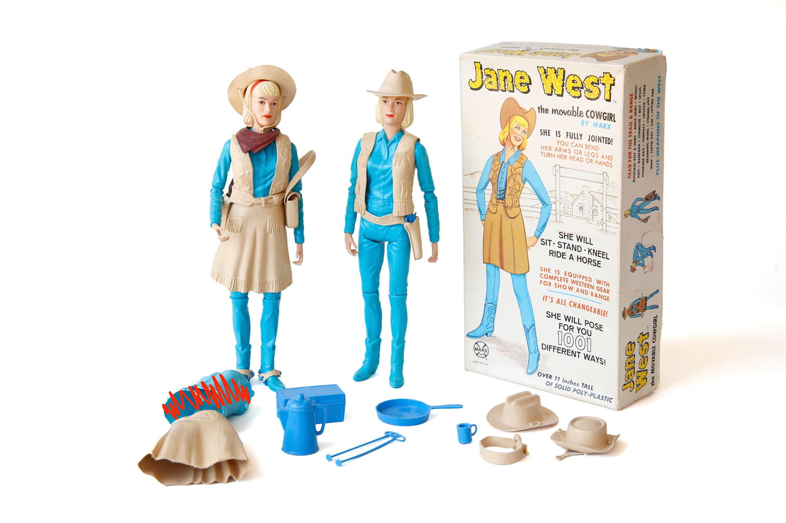 Marx Johnny West ane West Action Figure Set: Very nice action figures as shown