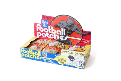 NFL Football Patches Store Display Set by Fleer