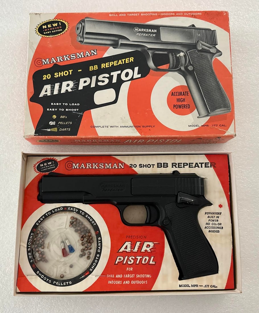 Vintage Marksman Repeater BB Gun Air Pistol in Box: Vintage Marksman Repeater BB Gun Air Pistol in Box...Very Good Working Condition in Original Box.