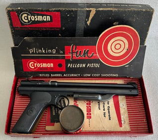 Vintage Crosman 130 .22 Cal. Pellet Gun Air Pistol in Box