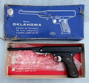 Vintage Oklahoma .177 Cal. Pellet Gun Air Pistol in Box